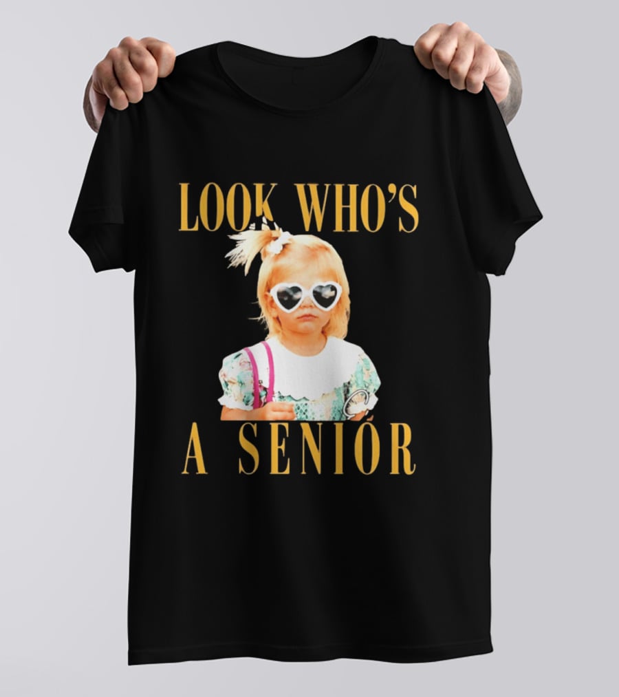 Look Who's A Senior Heart Sunglasses Little Girl Senior Graduation T-Shirt