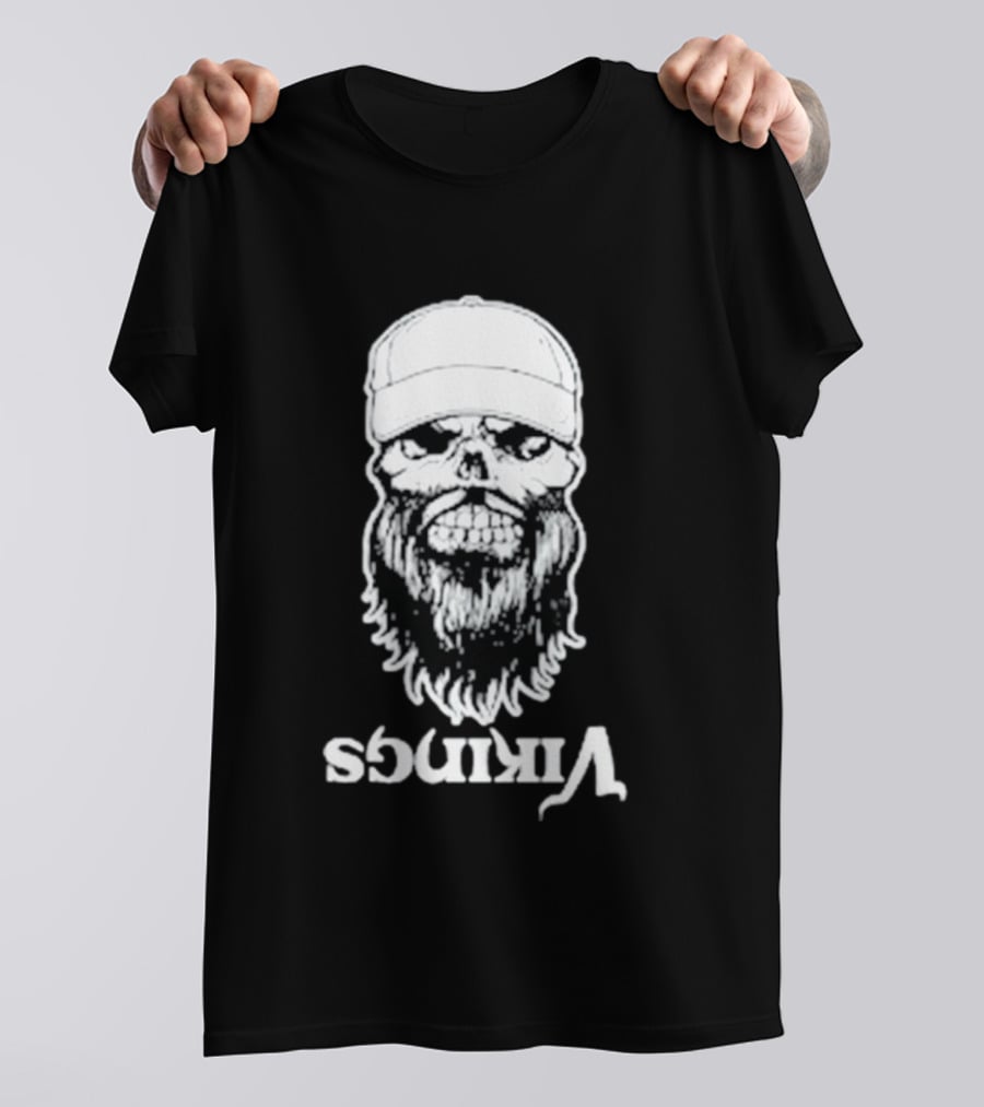 Luke Combs Vikings Tour Skull Beard Hat T-Shirt