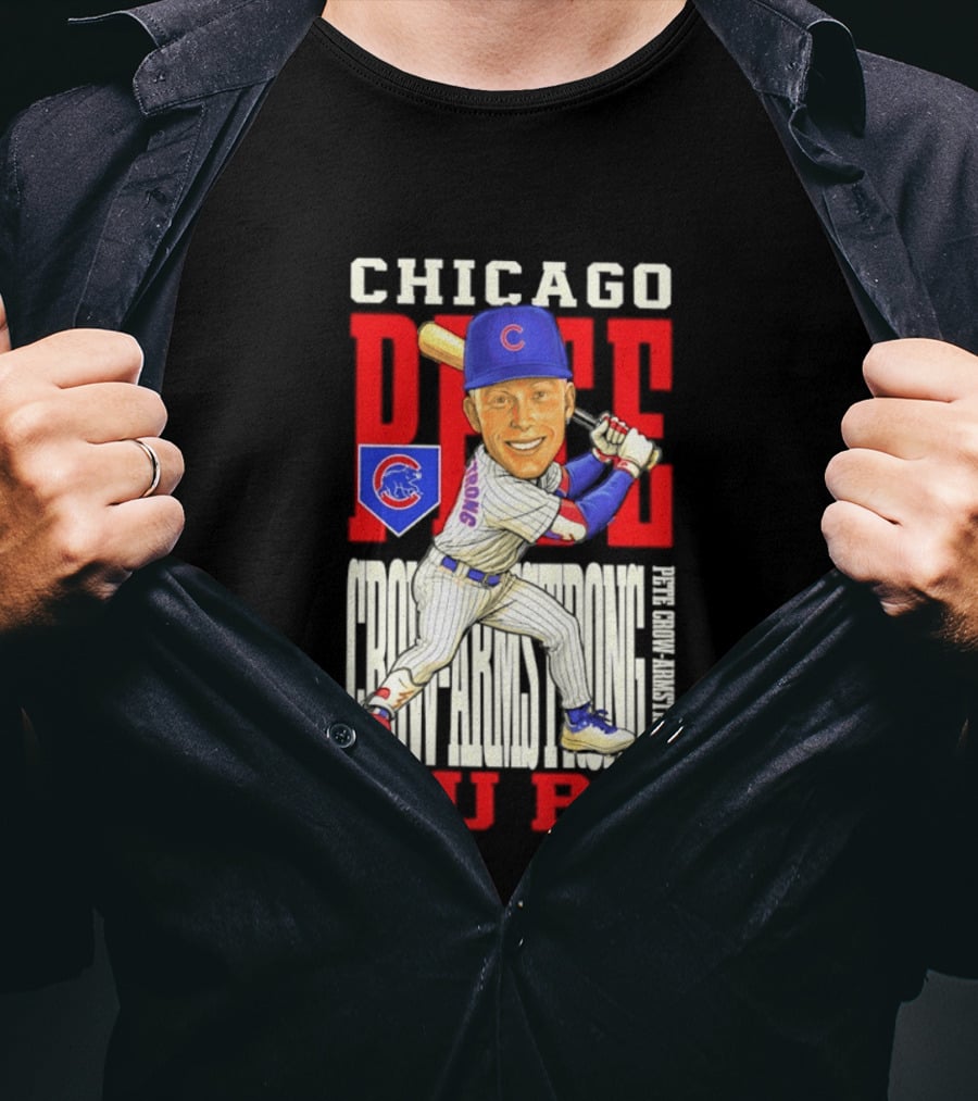 Chicago Pete Cubs Baseball Caricature Clash T-Shirt