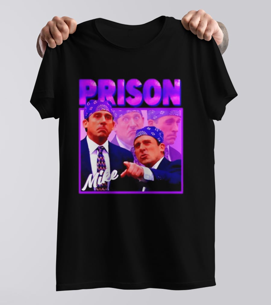 Prison Mike The Office Steve Carell Michael Scott Bandana Suit T-Shirt