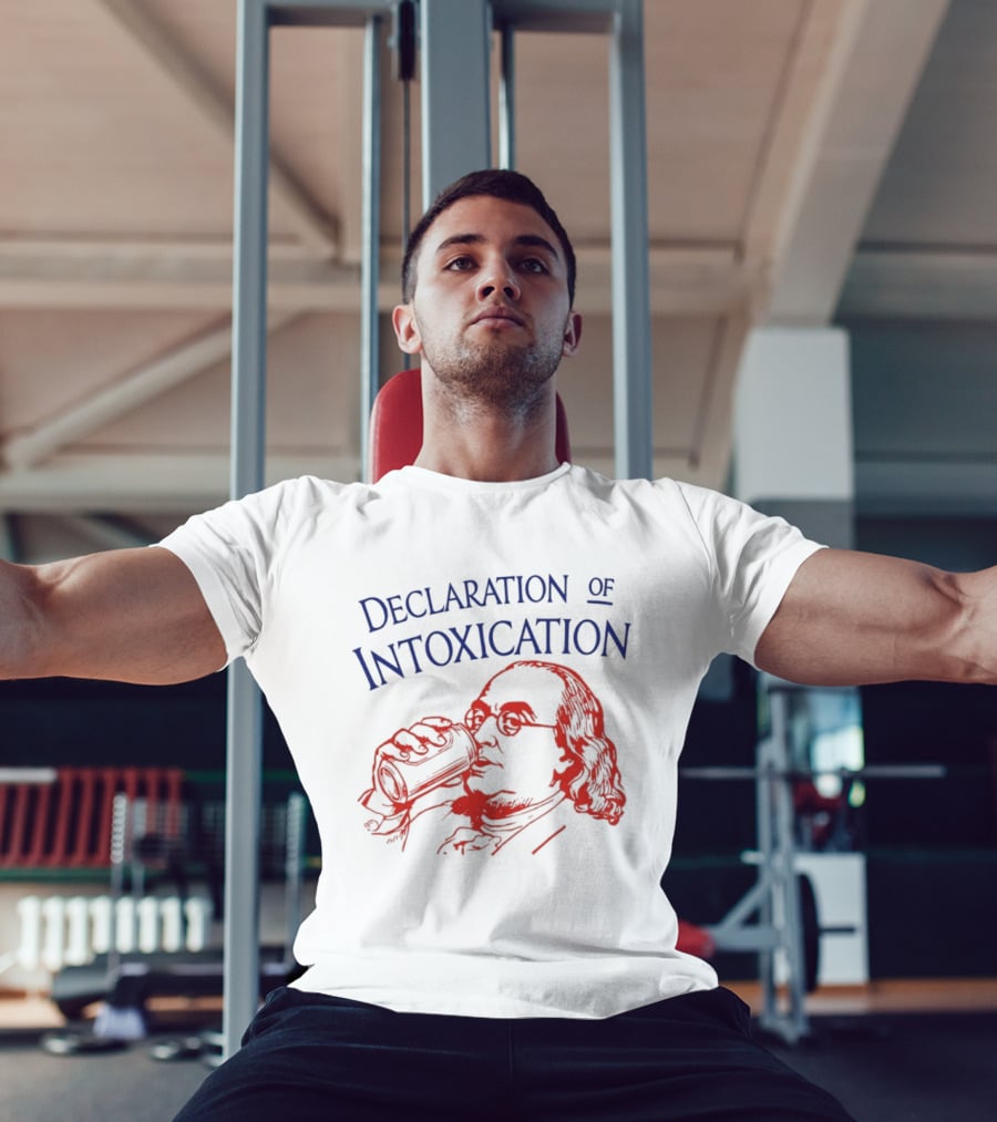 Declaration Of Intoxication Benjamin Franklin Beer Image T-Shirt