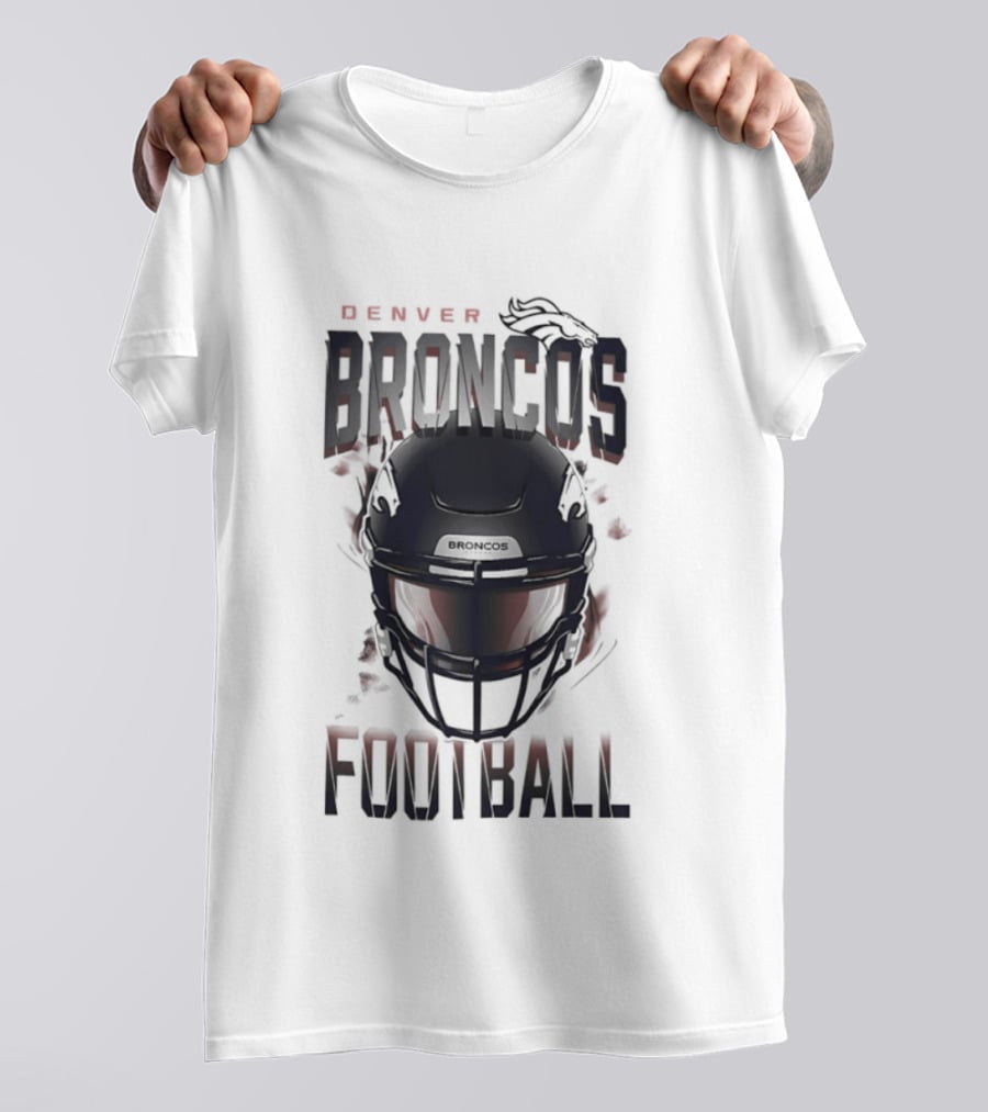Denver Broncos Football Helmet 2026 Season Broncos Football T-Shirt