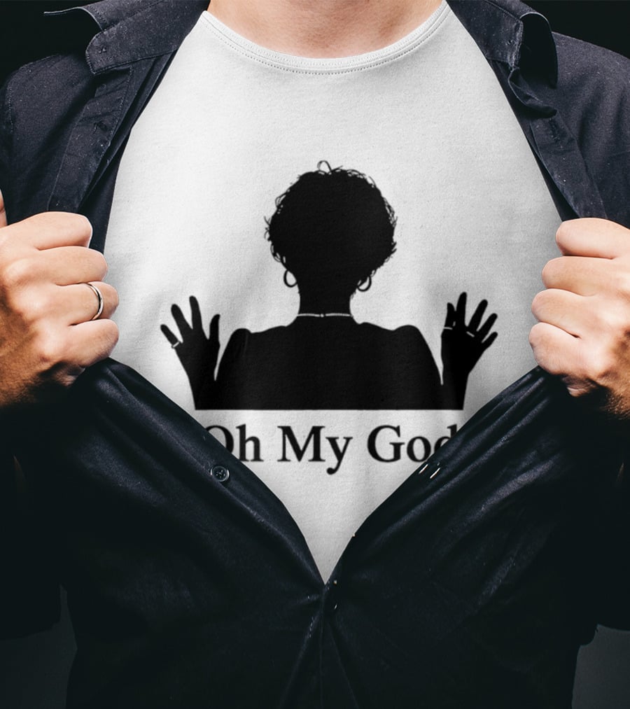 Oh My God Silhouette Hands Up Expression T-Shirt