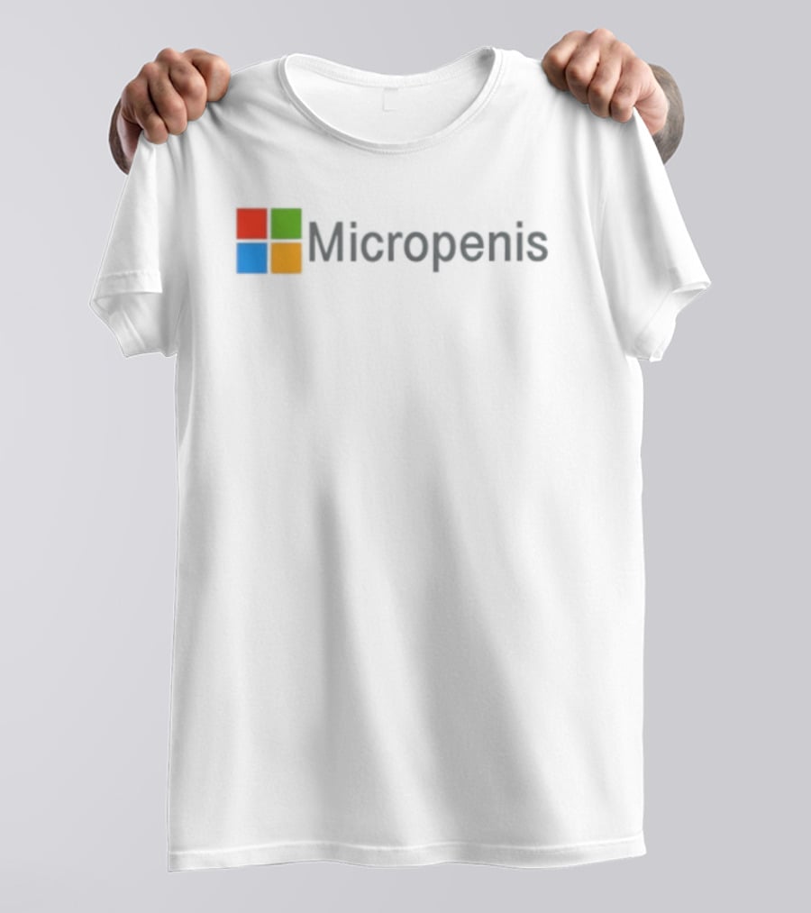 Micropenis Text With Microsoft T-Shirt