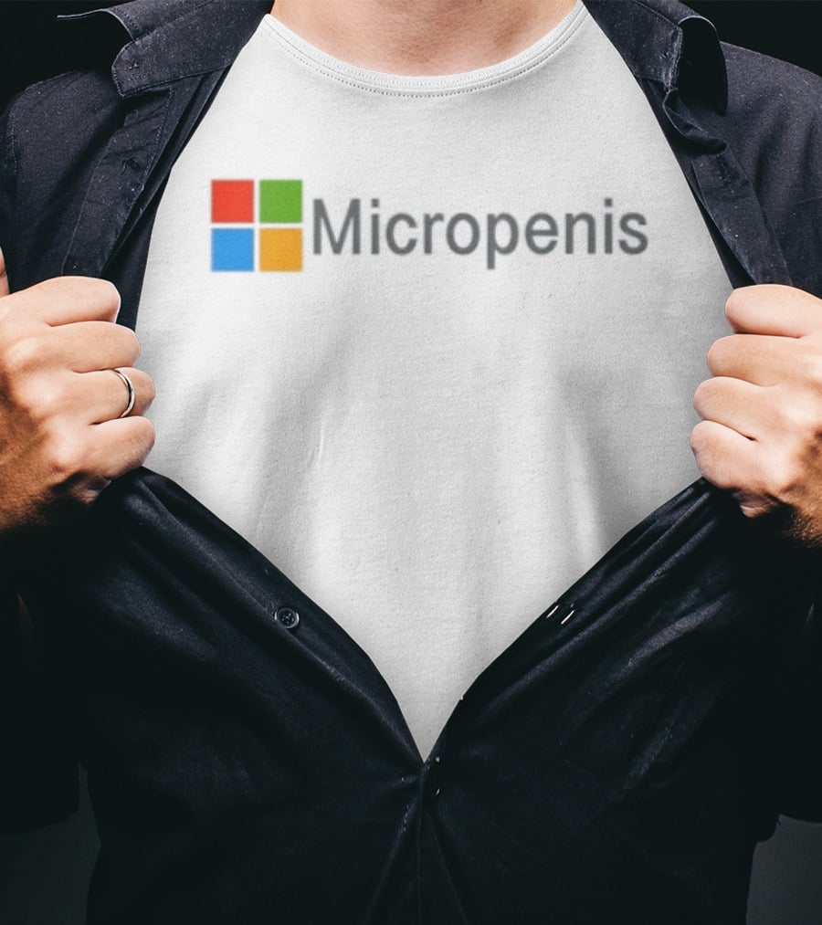 Micropenis Text With Microsoft T-Shirt