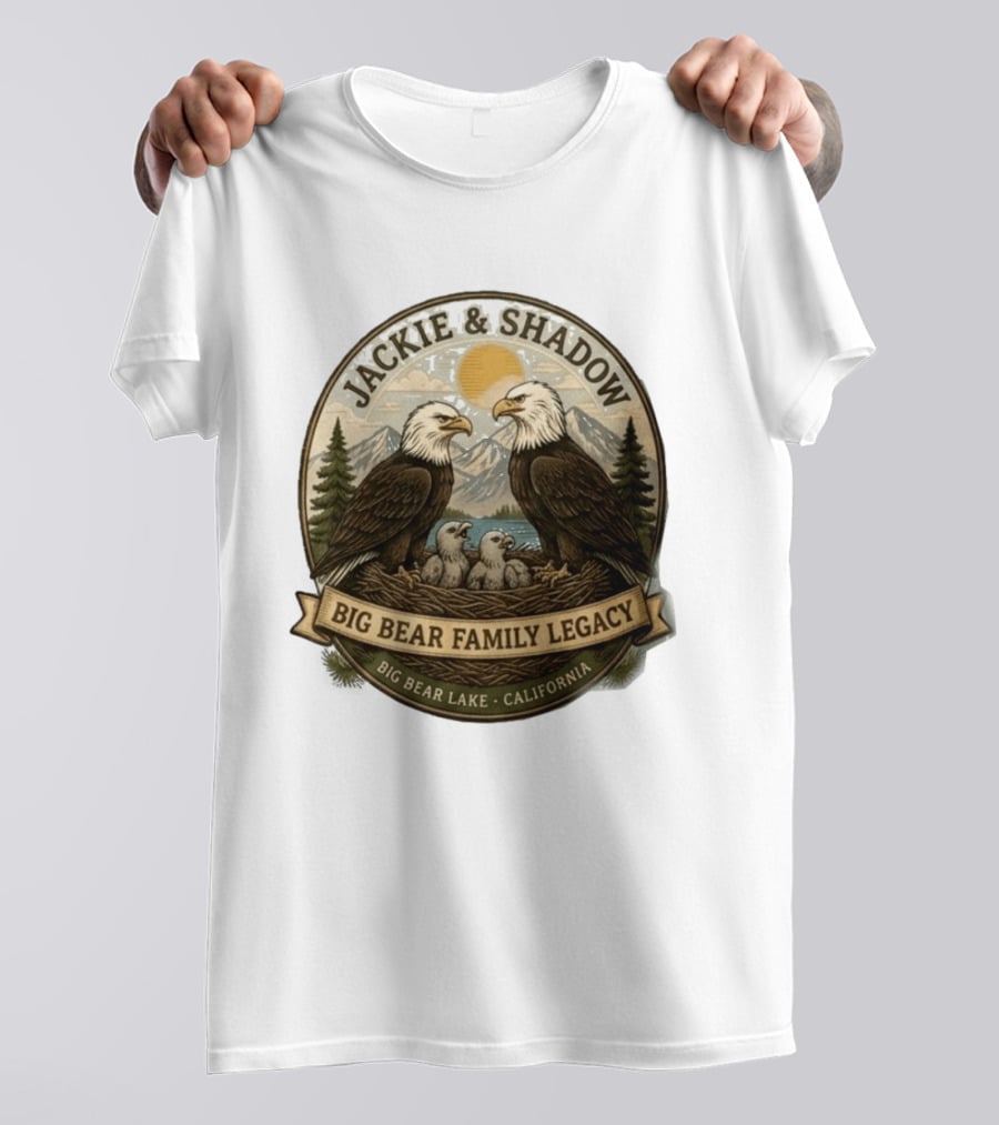 Jackie & Shadow Big Bear Family Legacy Big Bear Lake California Bald Eagles T-Shirt