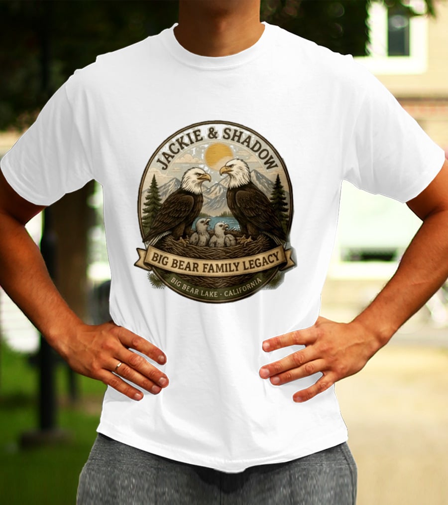 Jackie & Shadow Big Bear Family Legacy Big Bear Lake California Bald Eagles T-Shirt