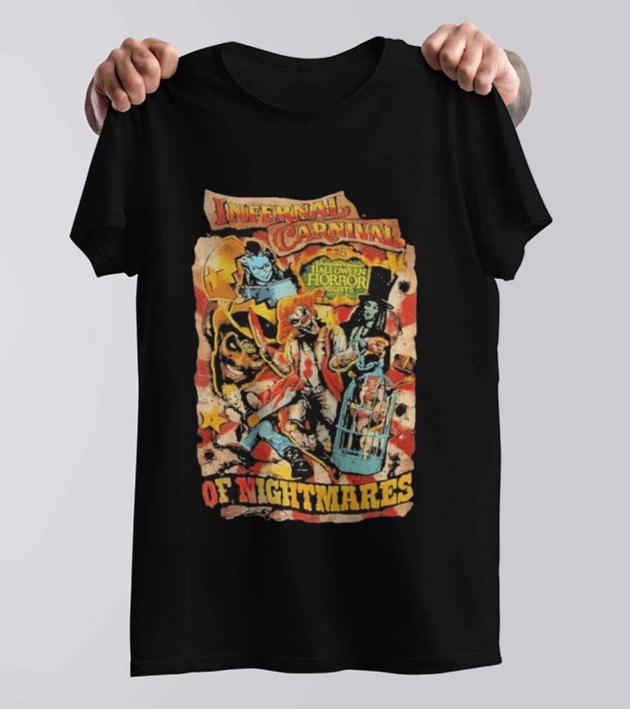 Infernal Carnival Halloween Horror Nights Of Nightmares 2026 T-Shirt