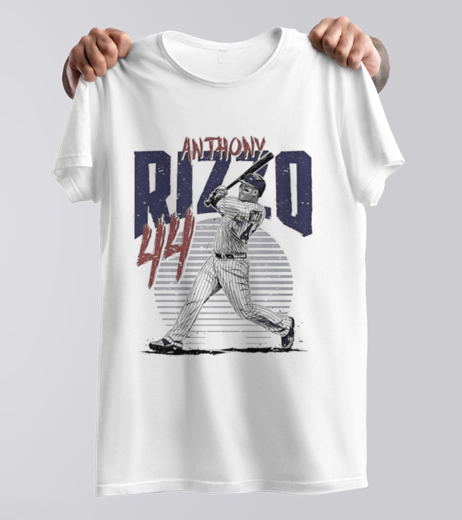 Anthony Rizzo 44 Chicago Cubs Slugger Baseball Swing T-Shirt