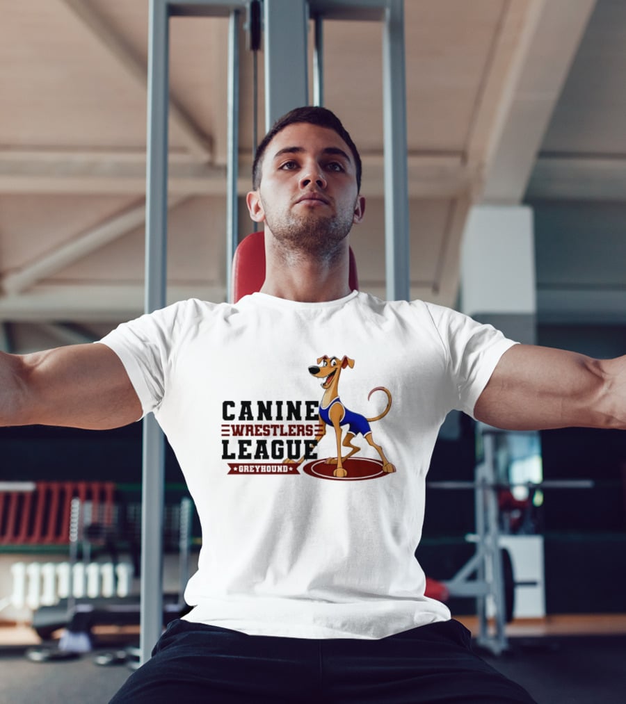 Canine Wrestlers League Greyhound T-Shirt