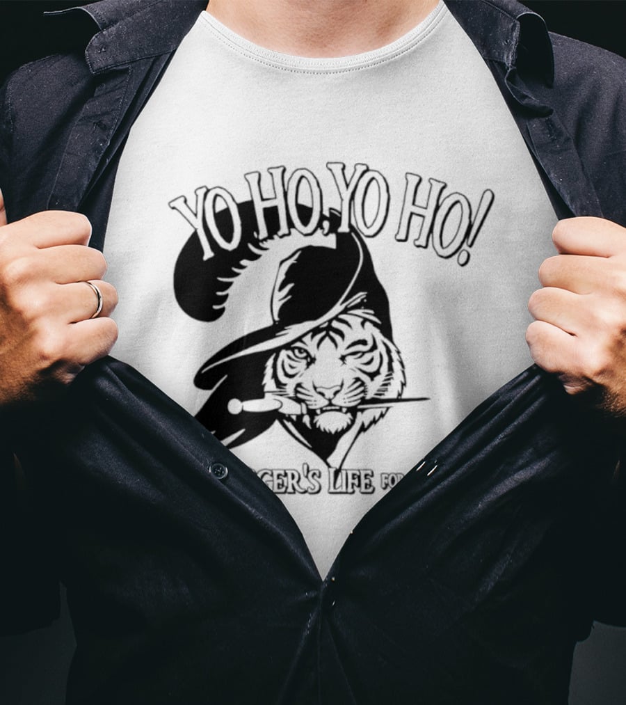 Yo Ho Yo Ho A Tiger's Life For Me Cincinnati Bengals Tiger Pirate T-Shirt