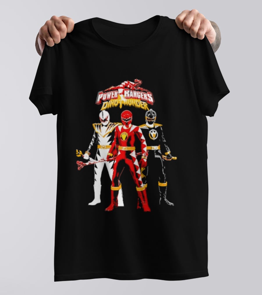 Power Rangers Dino Thunder Red Ranger Team Trio Power Stance T-Shirt