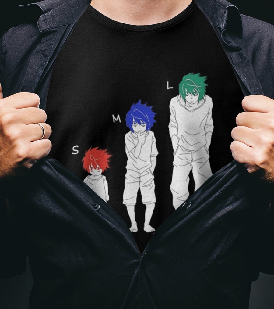 S M L Beyond Birthday Mello L Lawliet Colorful T-Shirt