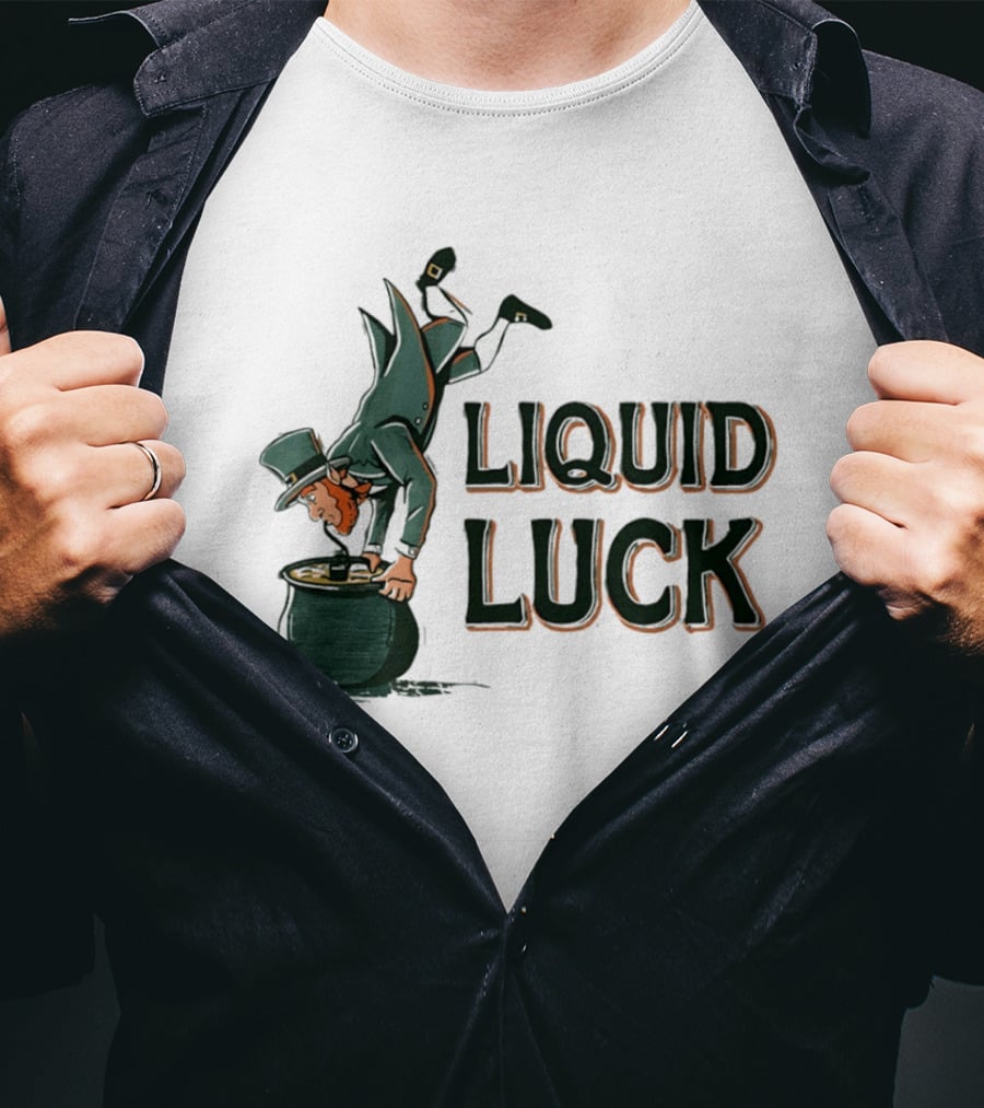 Liquid Luck Pot Of Gold St. Patrick's Day Leprechaun T-Shirt