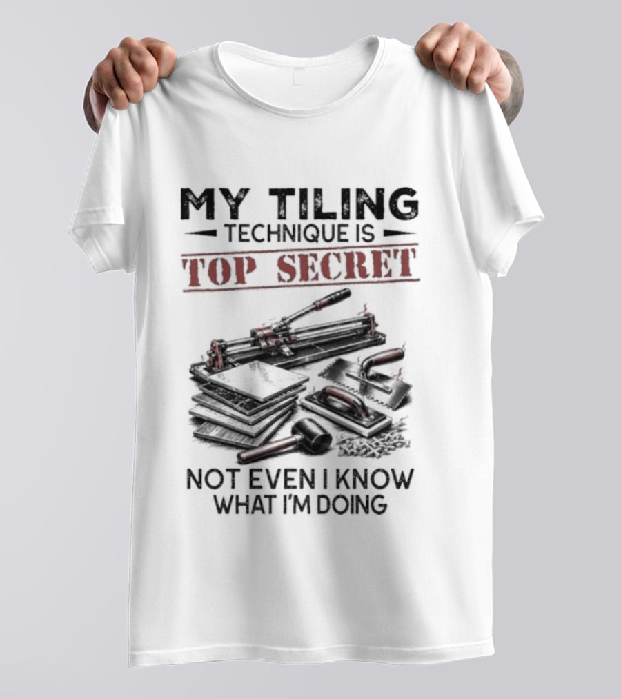 My Tiling Technique Is Top Secret Not Even I Know What I'm Doing T-Shirt