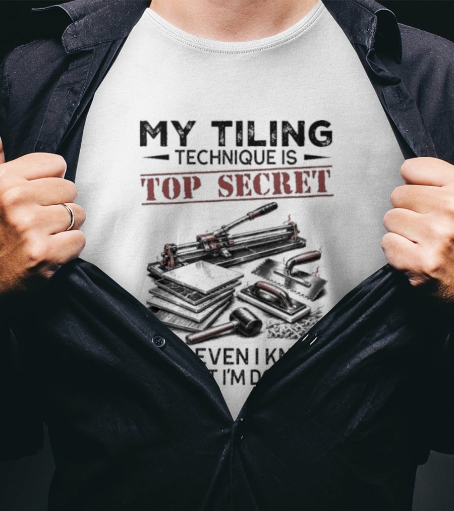 My Tiling Technique Is Top Secret Not Even I Know What I'm Doing T-Shirt