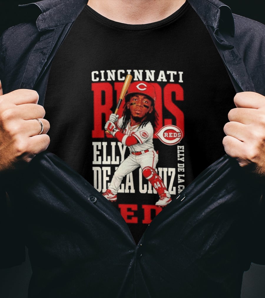 Cincinnati Reds Elly De La Cruz 2026 MLB Season Caricature T-Shirt