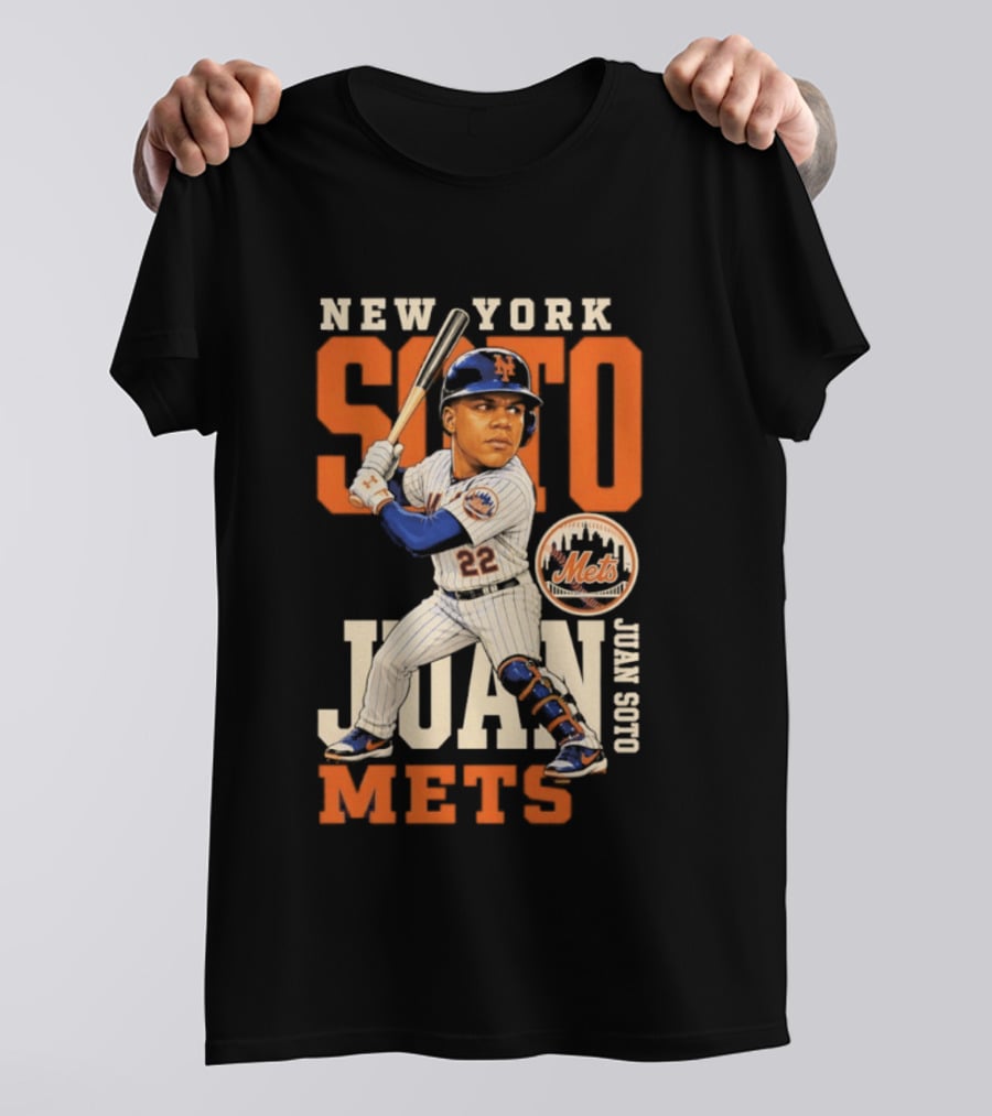 New York Mets Juan Soto 2026 MLB Season Caricature Mets T-Shirt