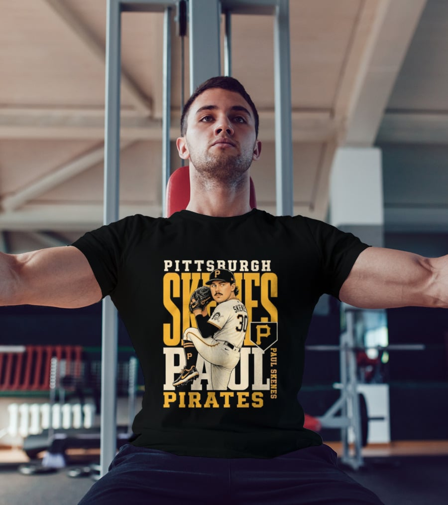 Pittsburgh Pirates Paul Skenes 34 Baseball Player Caricature 2026 Season T-Shirt