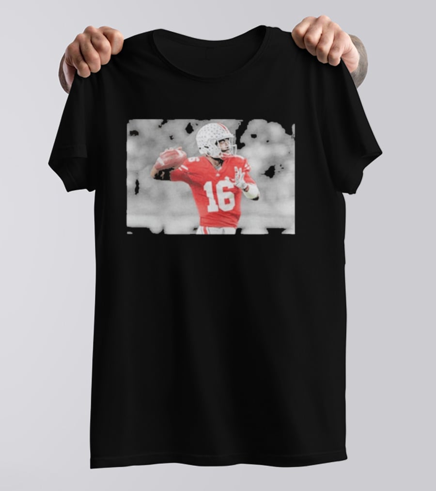 J.T. Barrett Ohio State Buckeyes #16 Football Quarterback Legend T-Shirt