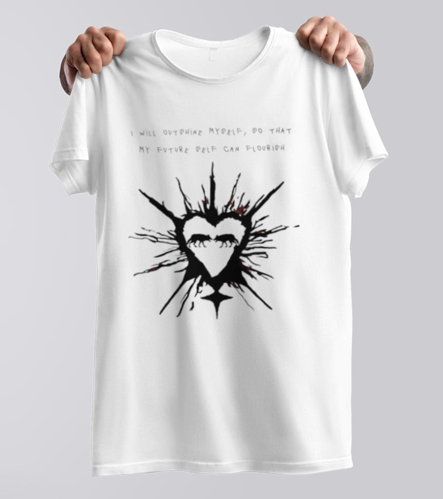 I Will Outshine Myself So That My Future Self Can Flourish Heart And Starburst T-Shirt