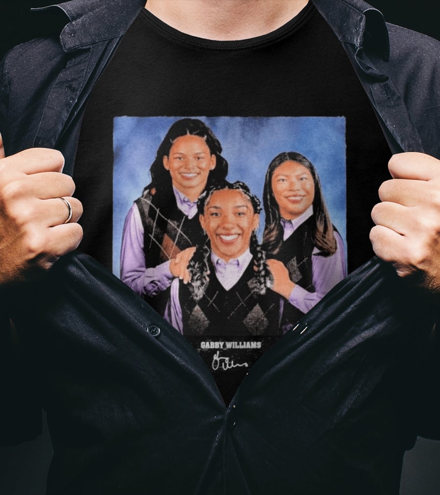 Veronica Burton Gabby Williams Kaitlyn Chen Step Brothers Argyle Sweater Purple T-Shirt