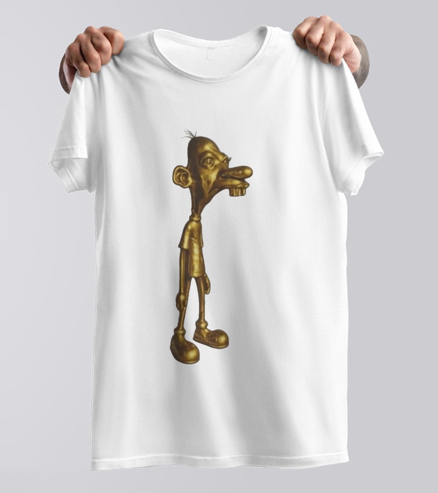 Neegy Meme Cartoon Golden Character Statue T-Shirt