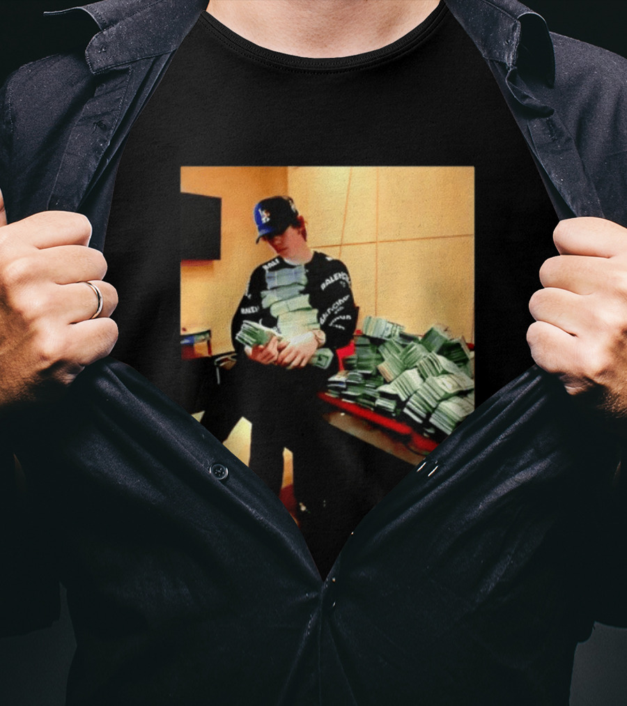 Balenciaga Black Long Sleeve With RALEC And Los Angeles Cap T-Shirt