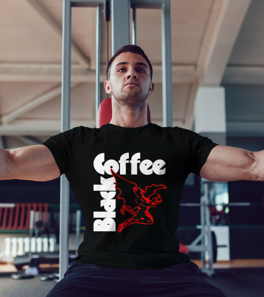 Black Coffee Devil Caffeine Drinking T-Shirt