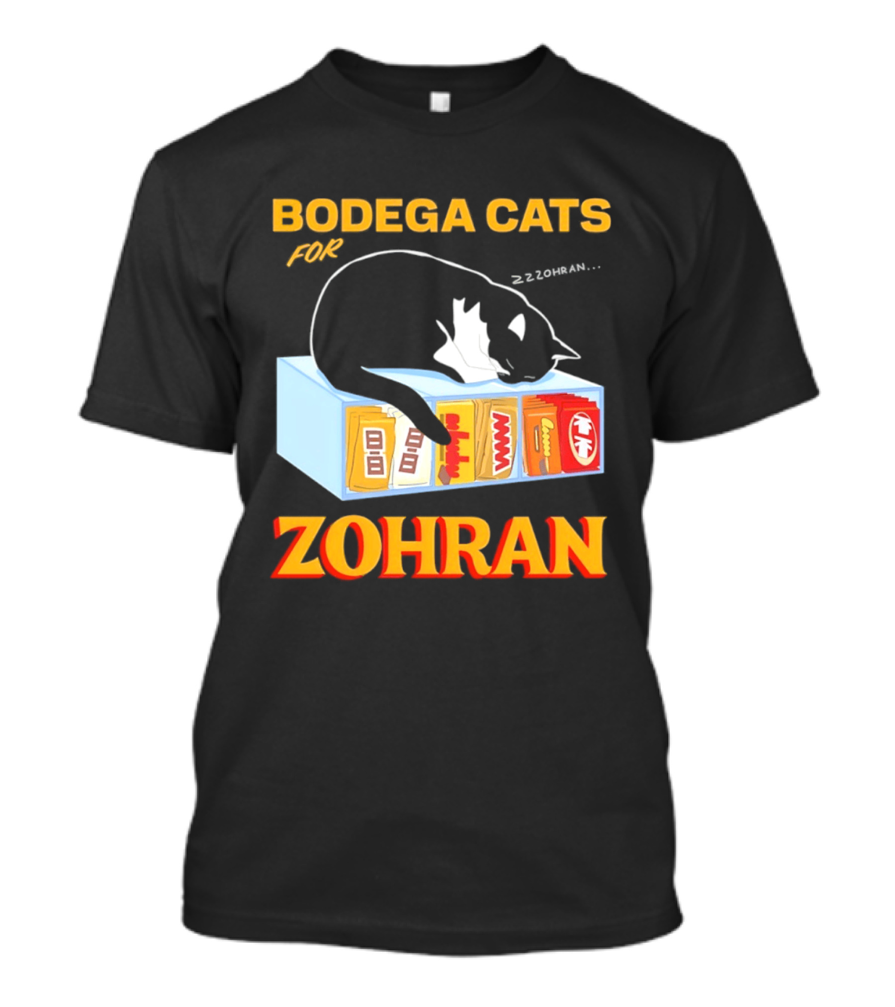 Bodega Cats For Zohran Cat Snack Kitty ZZZohran T-Shirt