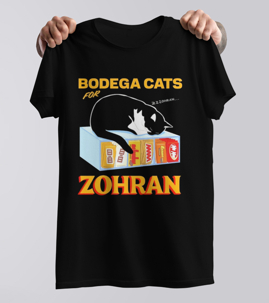 Bodega Cats For Zohran Cat Snack Kitty ZZZohran T-Shirt