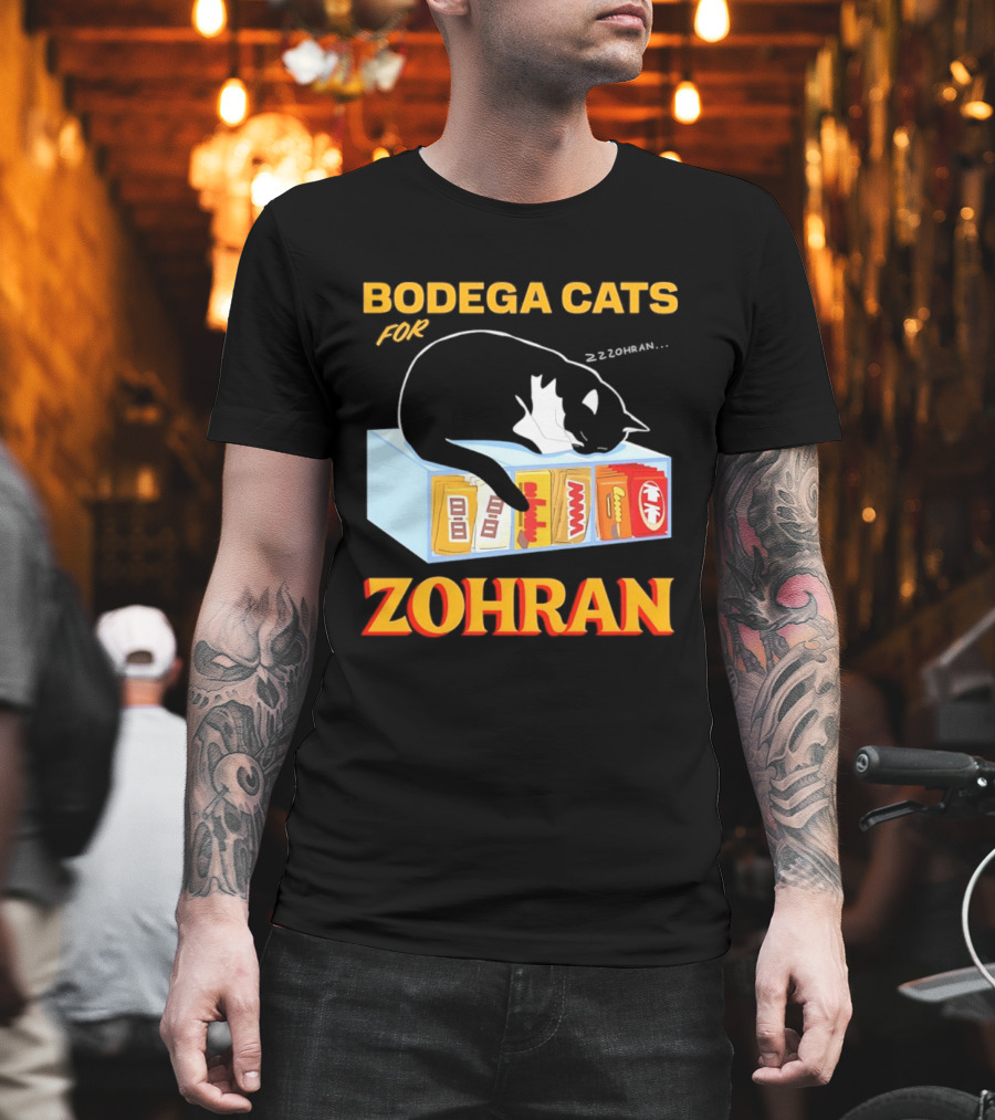 Bodega Cats For Zohran Cat Snack Kitty ZZZohran T-Shirt