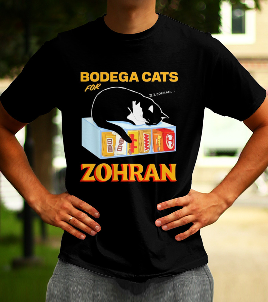Bodega Cats For Zohran Cat Snack Kitty ZZZohran T-Shirt