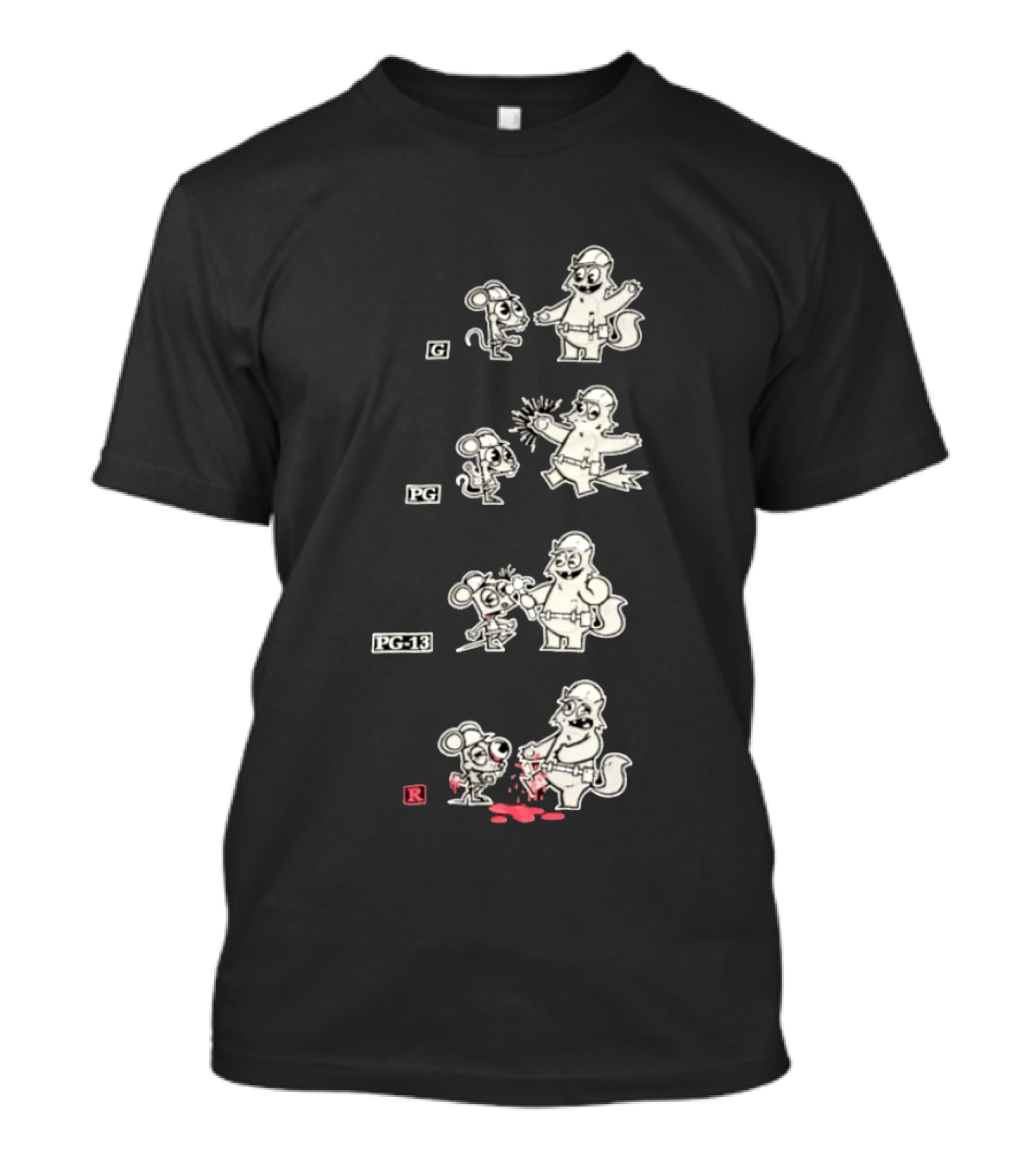 G PG PG 13 R Happy Tree Friends Cartoon Violence Sequence T-Shirt