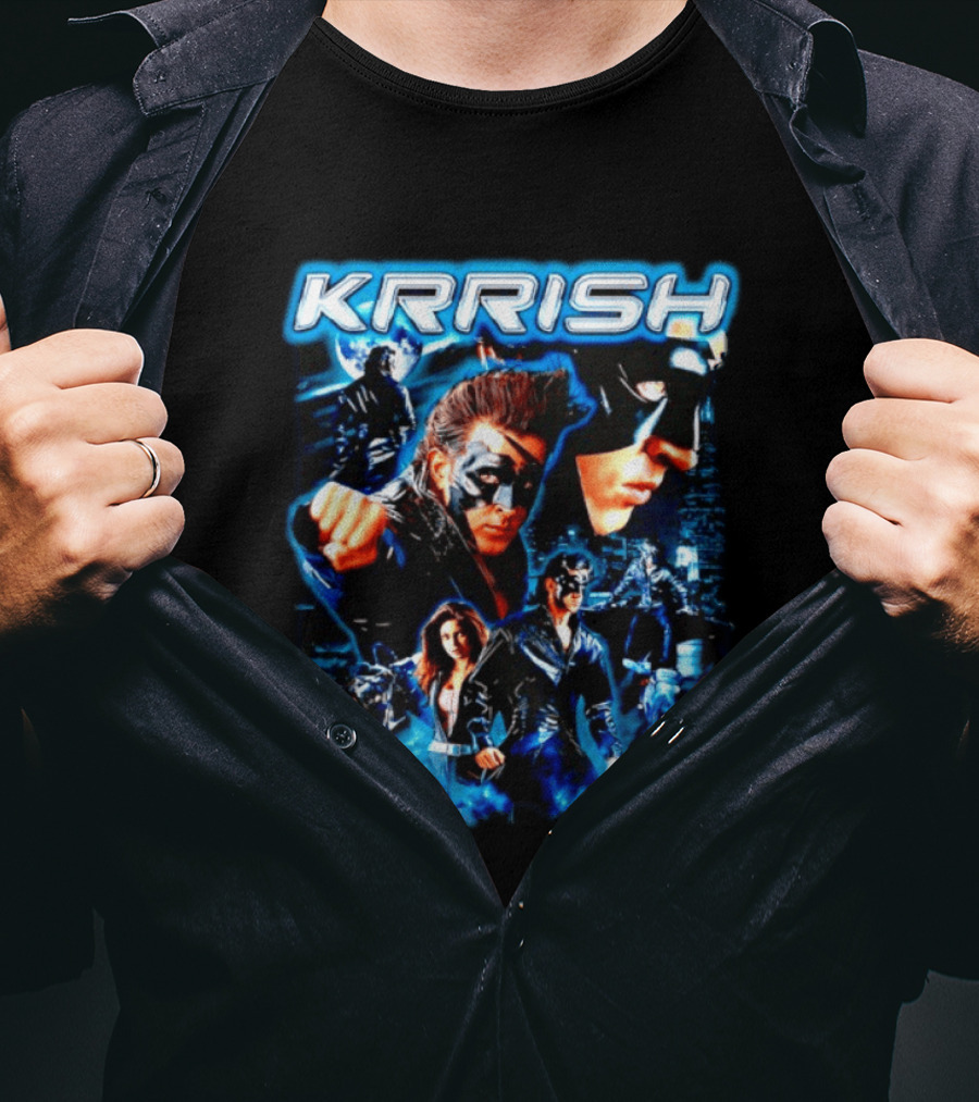 Krrish Hrithik Roshan Bollywood Movie Action Adventure Superhero T-Shirt