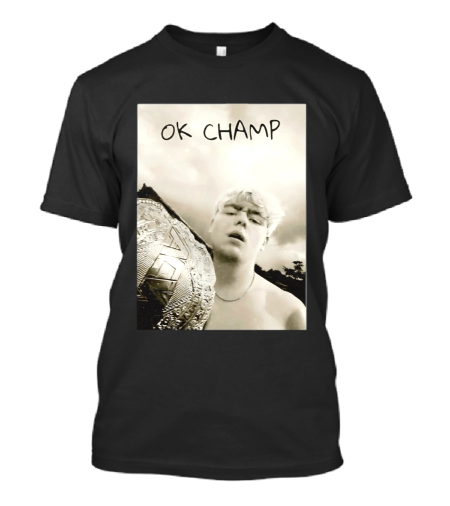 OK Champ Kyle Fletcher Holding Championship Belt T-Shirt
