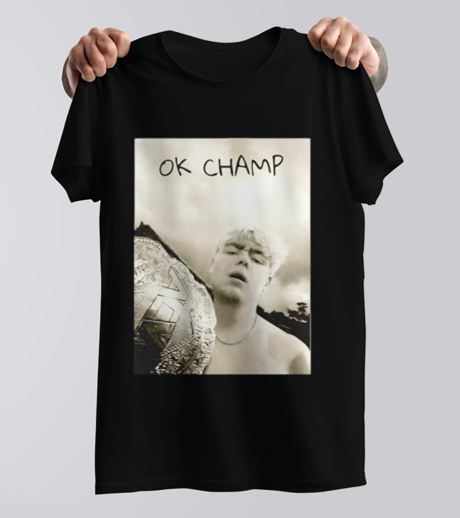 OK Champ Kyle Fletcher Holding Championship Belt T-Shirt