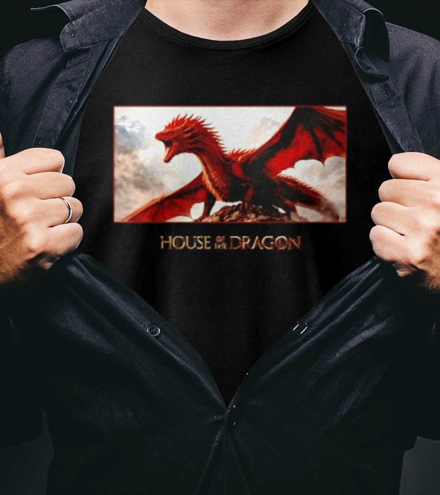 House Of The Dragon Caraxes War Memorial Mountains Scene T-Shirt