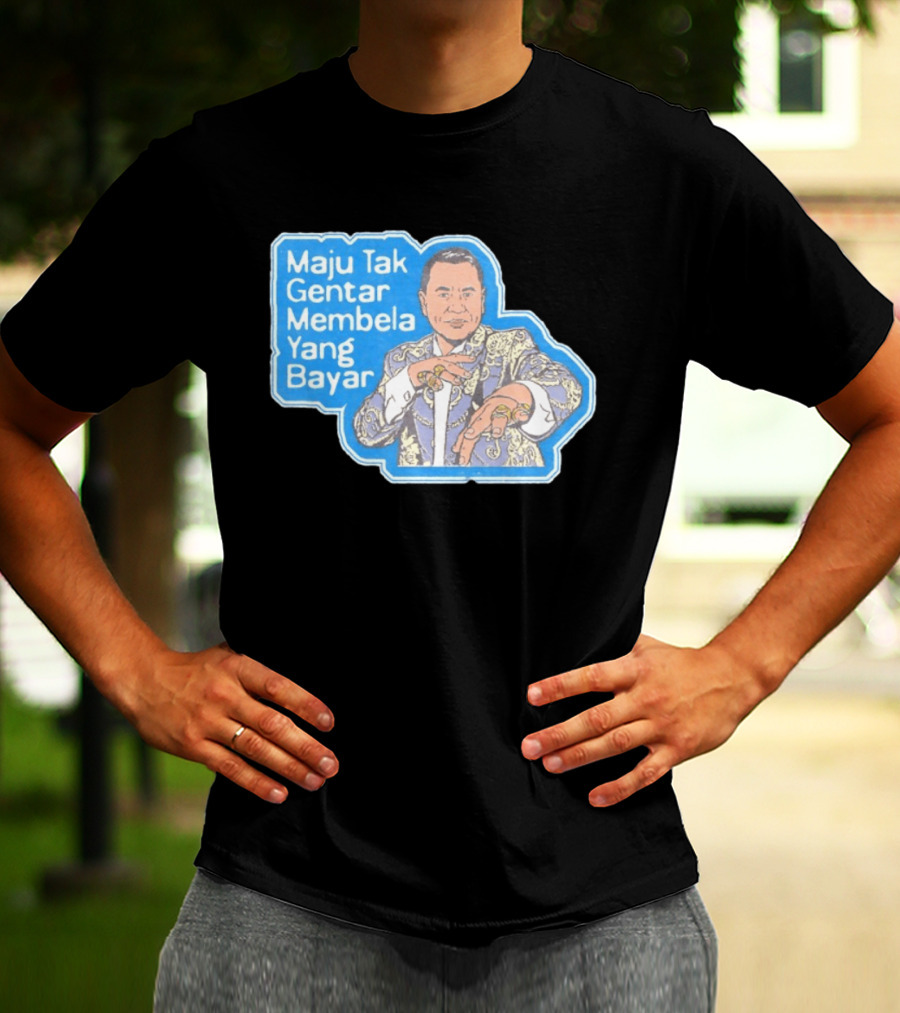 Maju Tak Gentar Membela Yang Bayar Indonesia Iconic Suit Pose T-Shirt