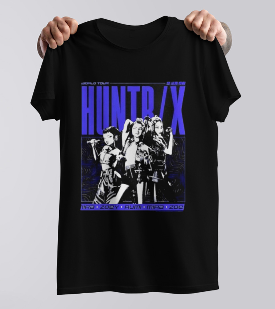 HUNT X World Tour Nira Zoey Rumi Mira Zoe Blue T-Shirt