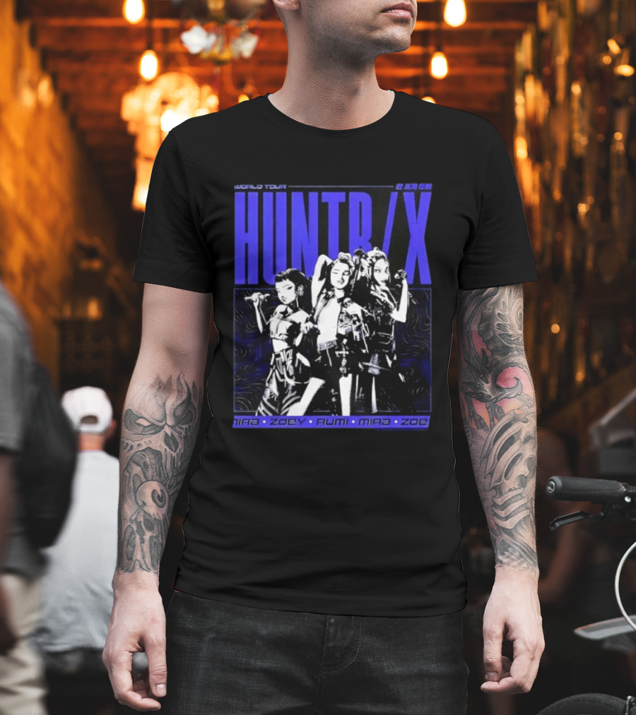 HUNT X World Tour Nira Zoey Rumi Mira Zoe Blue T-Shirt