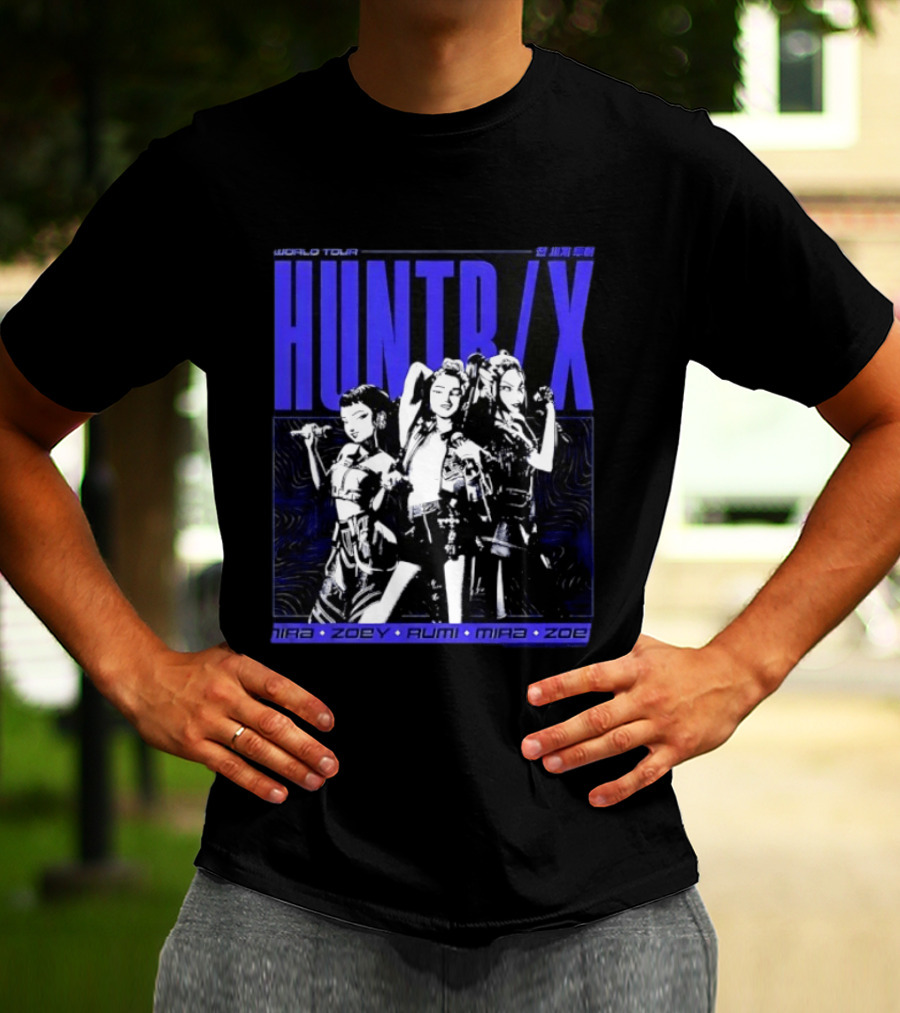 HUNT X World Tour Nira Zoey Rumi Mira Zoe Blue T-Shirt