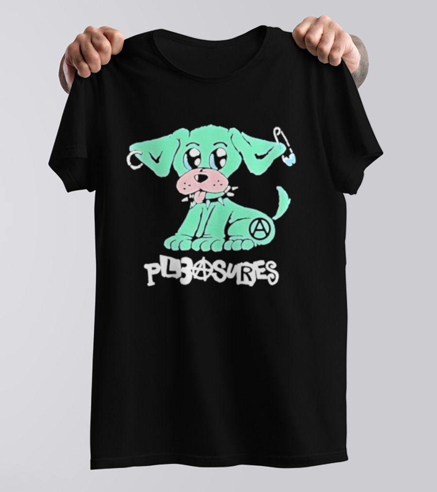 Pleasures Ruff Neon Dog Safety Pin T-Shirt