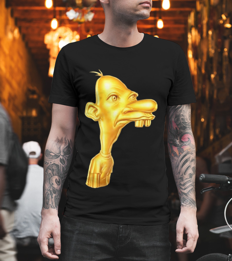 Neegy Meme Cartoon Golden Head T-Shirt
