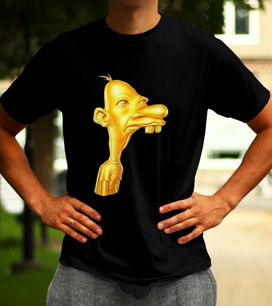 Neegy Meme Cartoon Golden Head T-Shirt