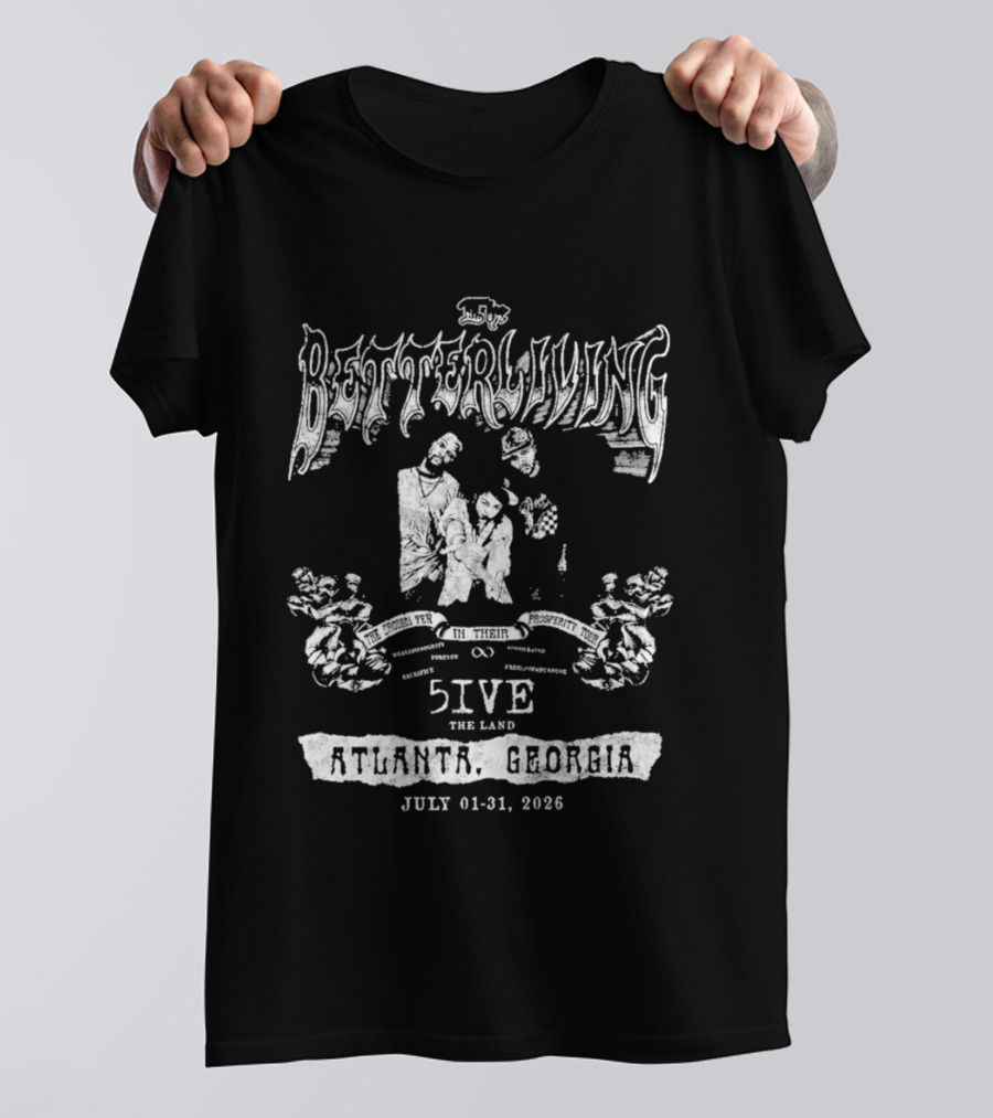 Quavo Better Living 5IVE Tour Atlanta Georgia July 2026 T-Shirt