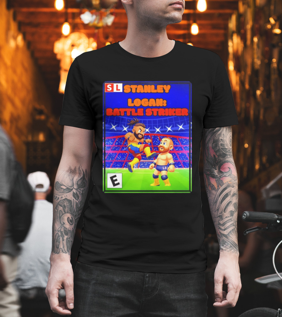 Stanley Logan Battle Striker Wrestling Game Cover T-Shirt