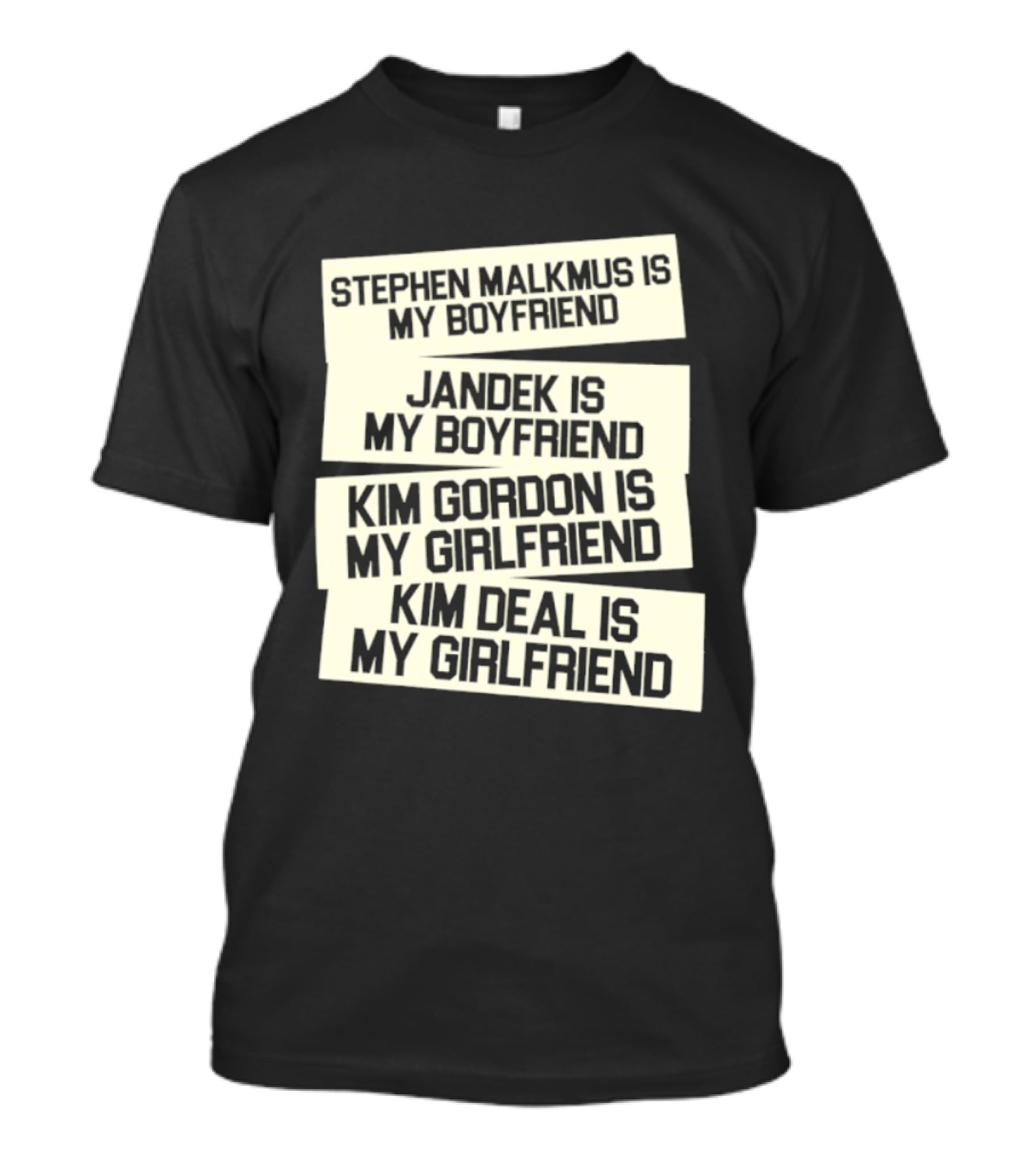 Stephen Malkmus Jandek Kim Gordon Kim Deal Is My Boyfriend Girlfriend T-Shirt