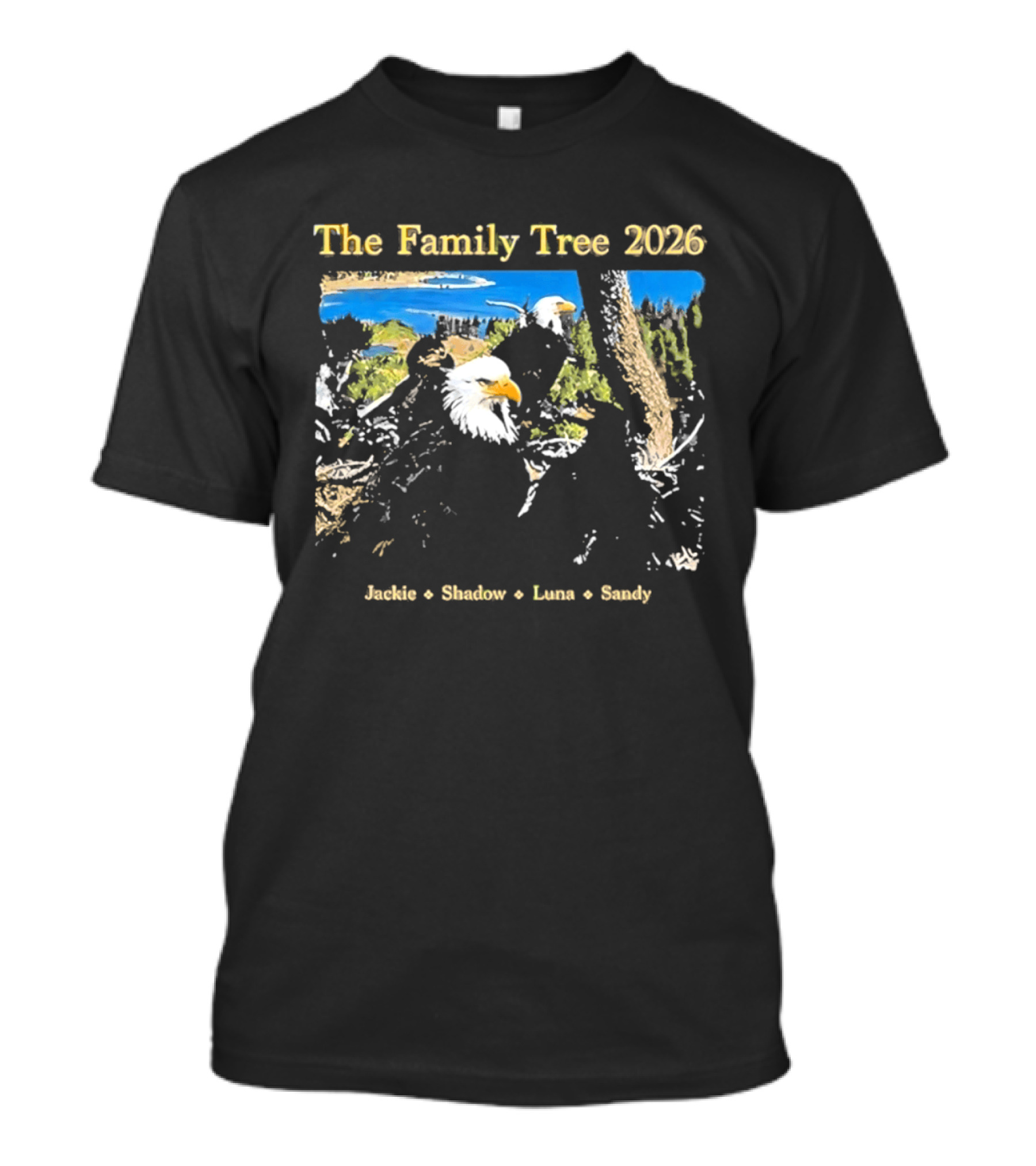 The Family Tree 2026 Jackie Shadow Luna Sandy Bald Eagles T-Shirt