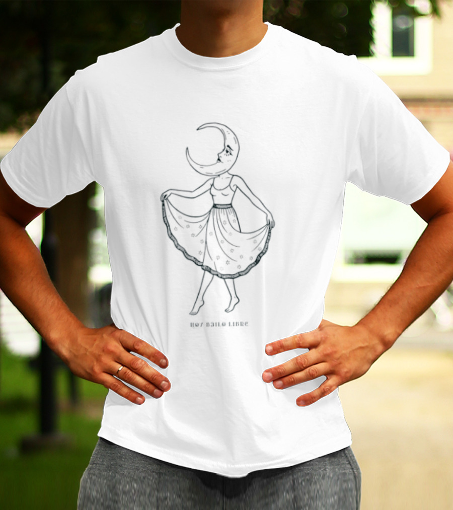 Hoy Bailo Libre Dancing Moon Woman Celestial Skirt T-Shirt